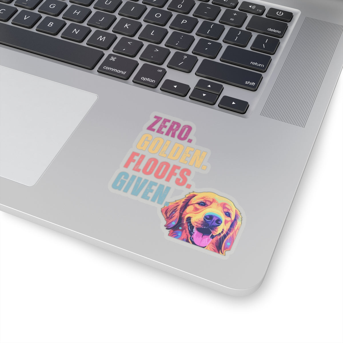 Zero Golden Floofs Given Sticker | Funny Golden Retriever Vinyl Sticker for Dog Lovers