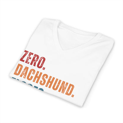 Zero Dachshund Floofs Given Unisex V-Neck T-Shirt | Funny Wiener Dog Tee