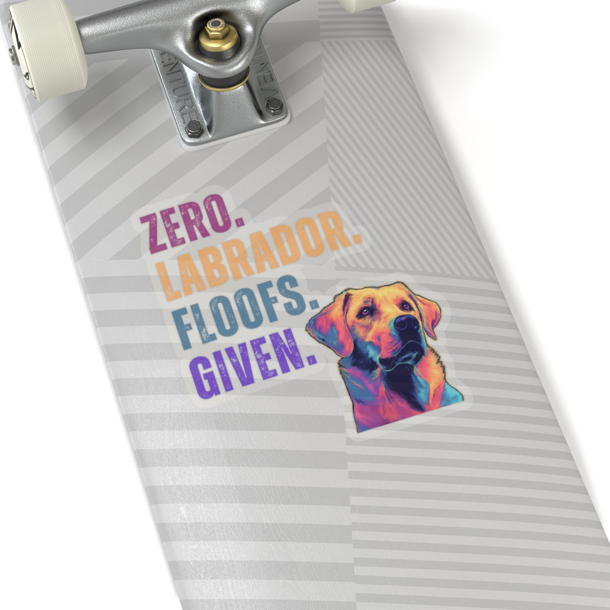 Zero Lab Floofs Given Sticker | Funny Labrador Retriever Vinyl Sticker