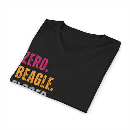 Zero Beagle Floofs Given Unisex V-Neck T-Shirt | Funny Beagle Dog Lover Tee