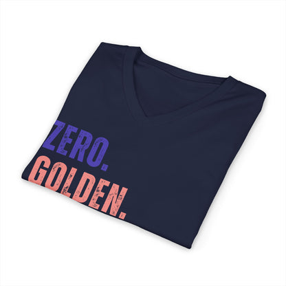 Zero Golden Floofs Given Unisex V-Neck T-Shirt | Funny Golden Retriever Tee