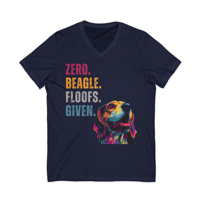 Zero Beagle Floofs Given Unisex V-Neck T-Shirt | Funny Beagle Dog Lover Tee