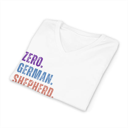 Zero German Shepherd Floofs Given Unisex V-Neck T-Shirt | Funny German Shepherd Dog Lover Tee