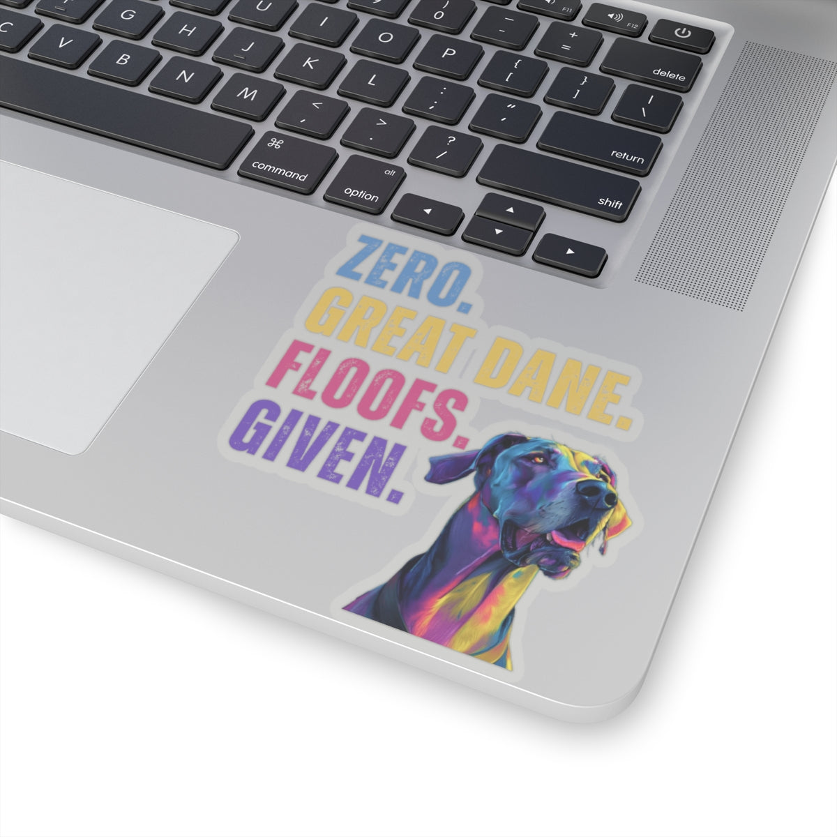 Zero Great Dane Floofs Given Sticker | Funny Great Dane Dog Lover Vinyl Decal
