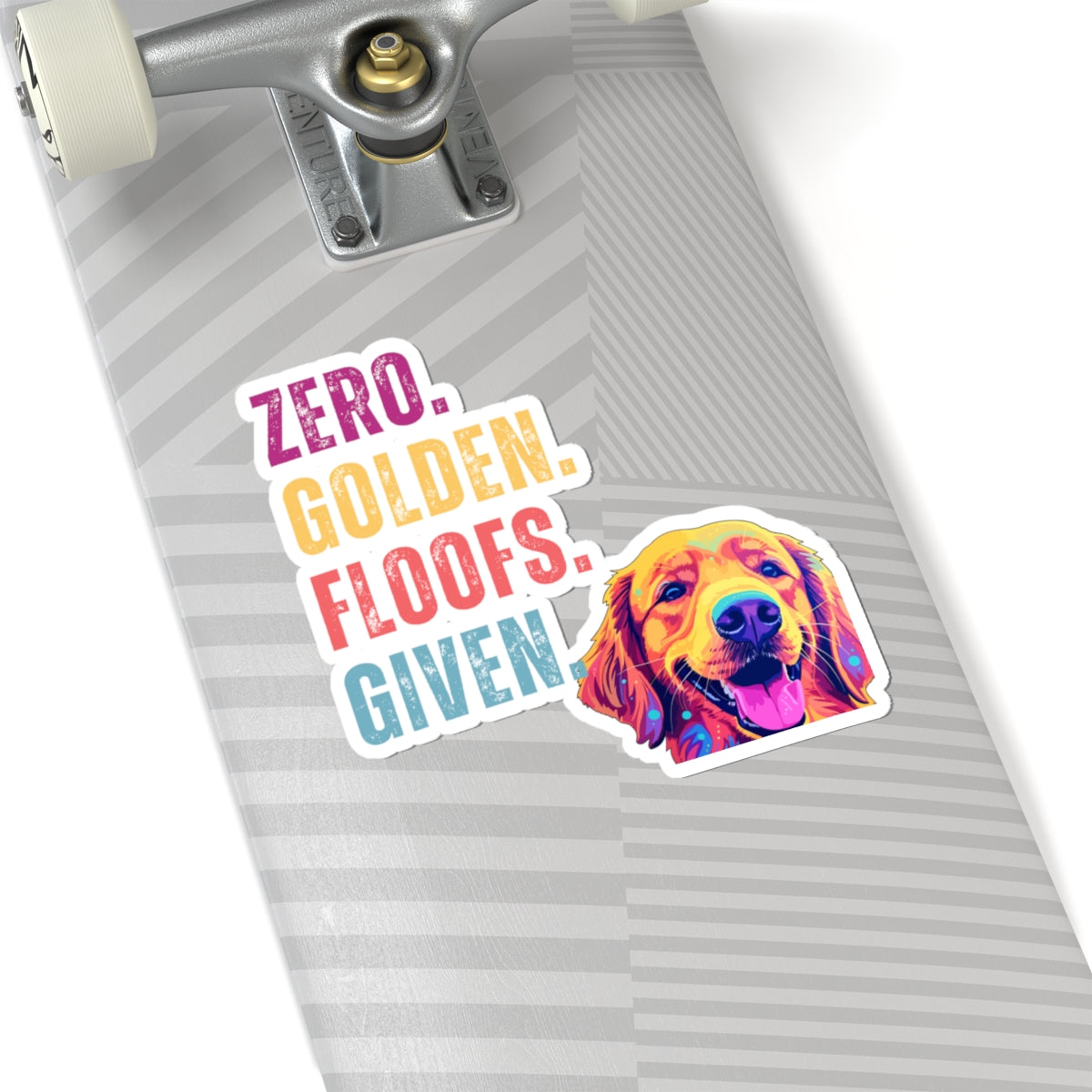 Zero Golden Floofs Given Sticker | Funny Golden Retriever Vinyl Sticker for Dog Lovers
