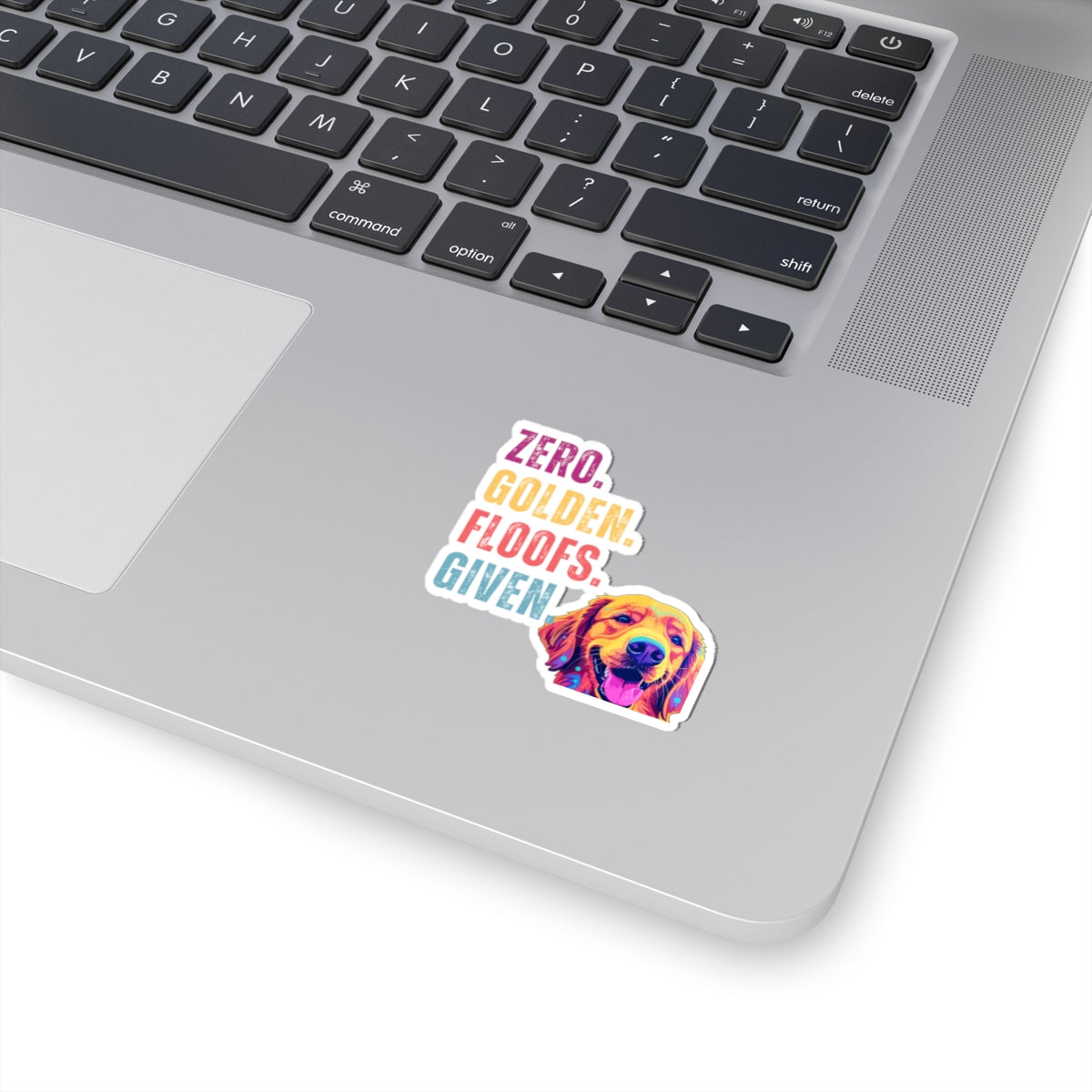 Zero Golden Floofs Given Sticker | Funny Golden Retriever Vinyl Sticker for Dog Lovers