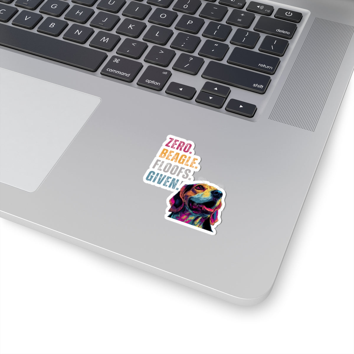 Zero Beagle Floofs Given Sticker | Funny Beagle Vinyl Dog Lover Decal