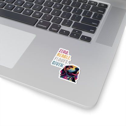 Zero Beagle Floofs Given Sticker | Funny Beagle Vinyl Dog Lover Decal