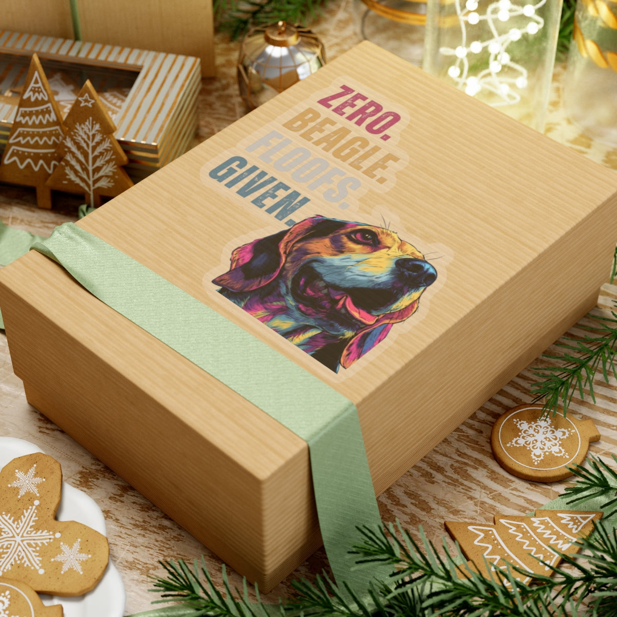 Zero Beagle Floofs Given Sticker | Funny Beagle Vinyl Dog Lover Decal