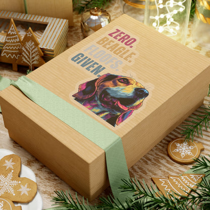 Zero Beagle Floofs Given Sticker | Funny Beagle Vinyl Dog Lover Decal