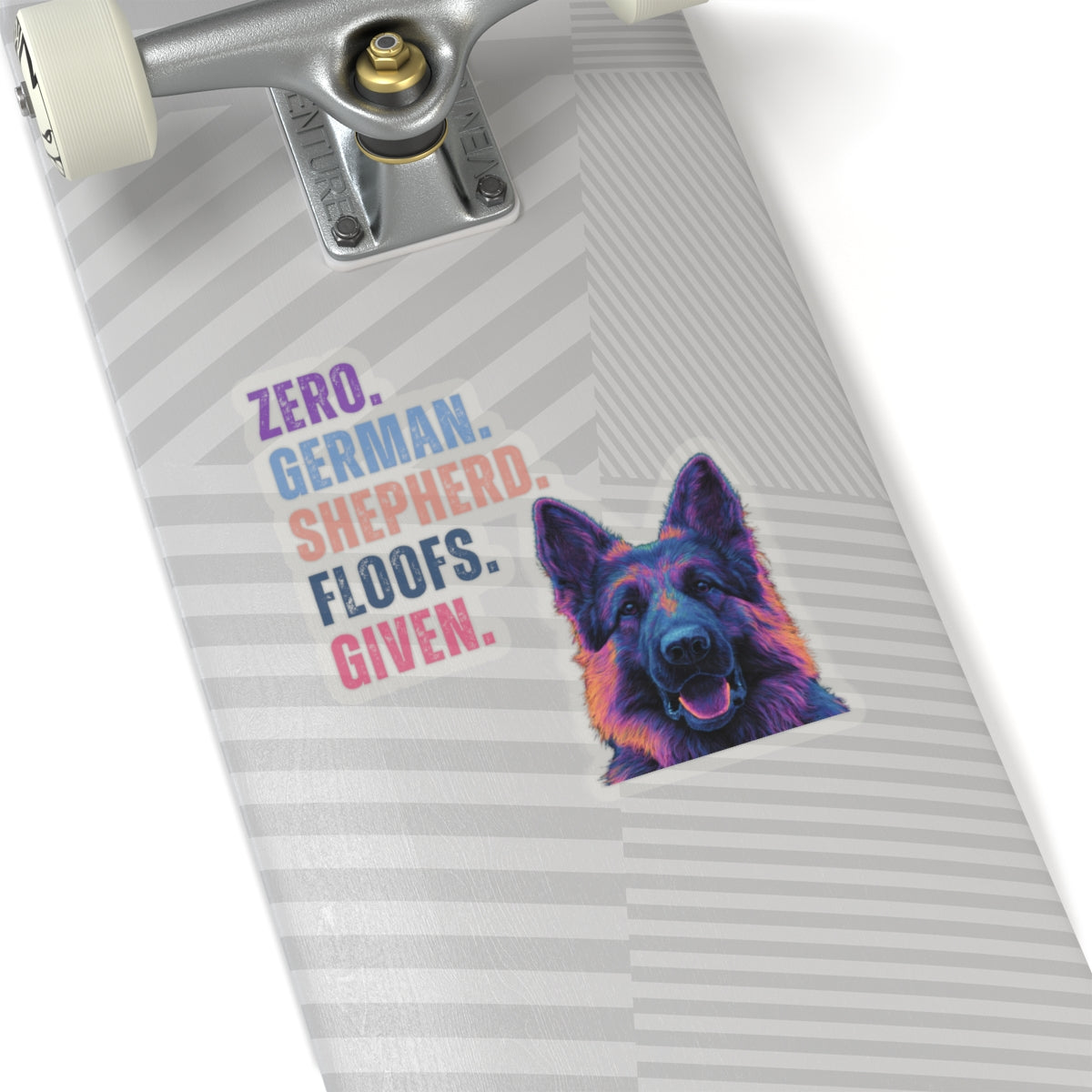 Zero German Shepherd Floofs Given Sticker | Funny German Shepherd Vinyl Decal