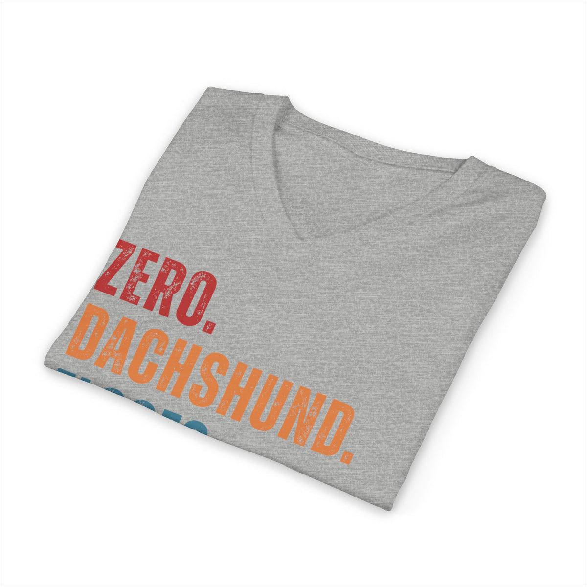 Zero Dachshund Floofs Given Unisex V-Neck T-Shirt | Funny Wiener Dog Tee