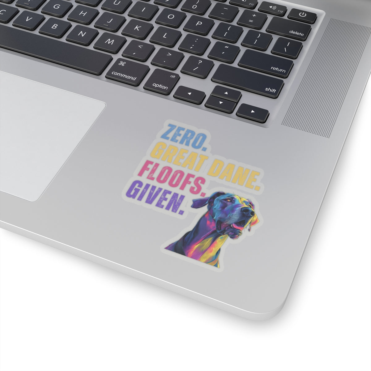 Zero Great Dane Floofs Given Sticker | Funny Great Dane Dog Lover Vinyl Decal