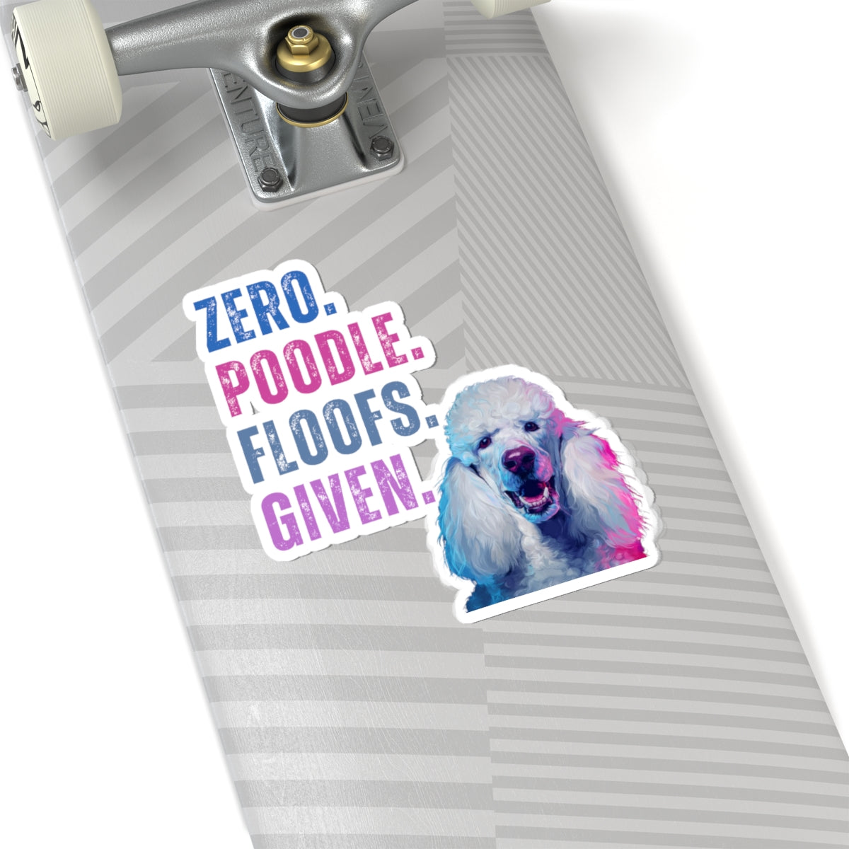 Zero Poodle Floofs Given Sticker | Funny Poodle Dog Lover Vinyl Decal