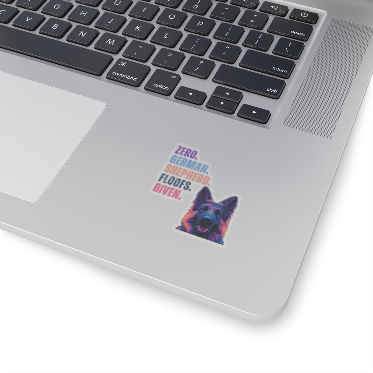 Zero German Shepherd Floofs Given Sticker | Funny German Shepherd Vinyl Decal