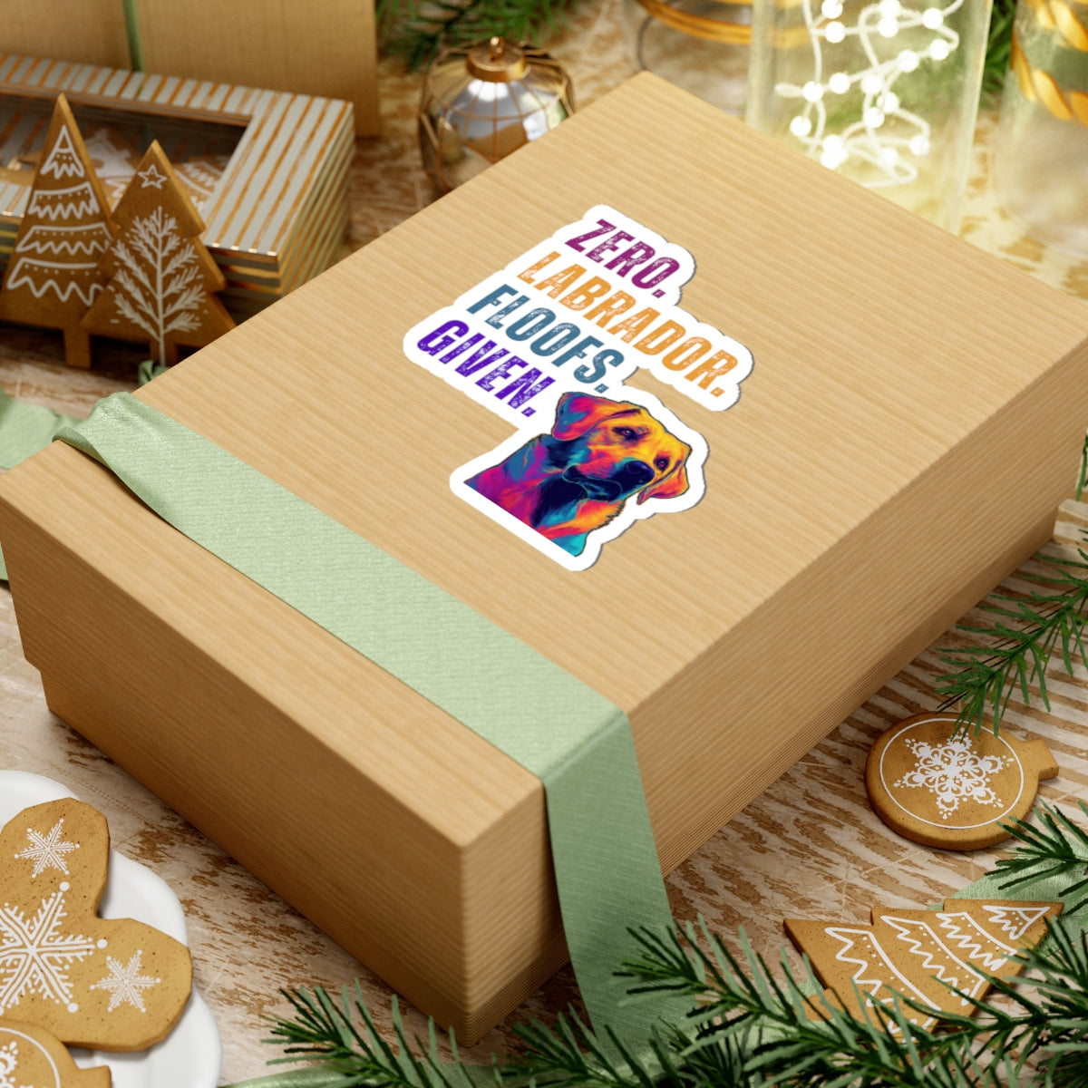 Zero Lab Floofs Given Sticker | Funny Labrador Retriever Vinyl Sticker