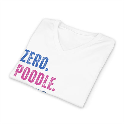 Zero Poodle Floofs Given Unisex V-Neck T-Shirt | Funny Poodle Dog Lover Tee