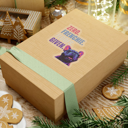 Zero Frenchie Floofs Given Sticker | Funny French Bulldog Vinyl Sticker for Dog Lovers