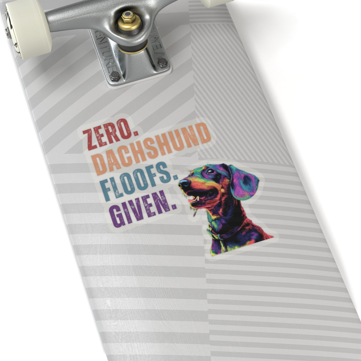 Zero Dachshund Floofs Given Sticker | Funny Wiener Dog Vinyl Sticker