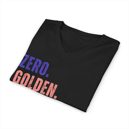 Zero Golden Floofs Given Unisex V-Neck T-Shirt | Funny Golden Retriever Tee