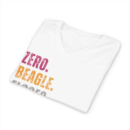Zero Beagle Floofs Given Unisex V-Neck T-Shirt | Funny Beagle Dog Lover Tee