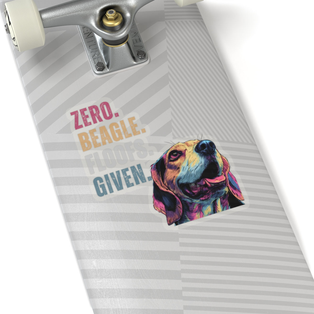 Zero Beagle Floofs Given Sticker | Funny Beagle Vinyl Dog Lover Decal