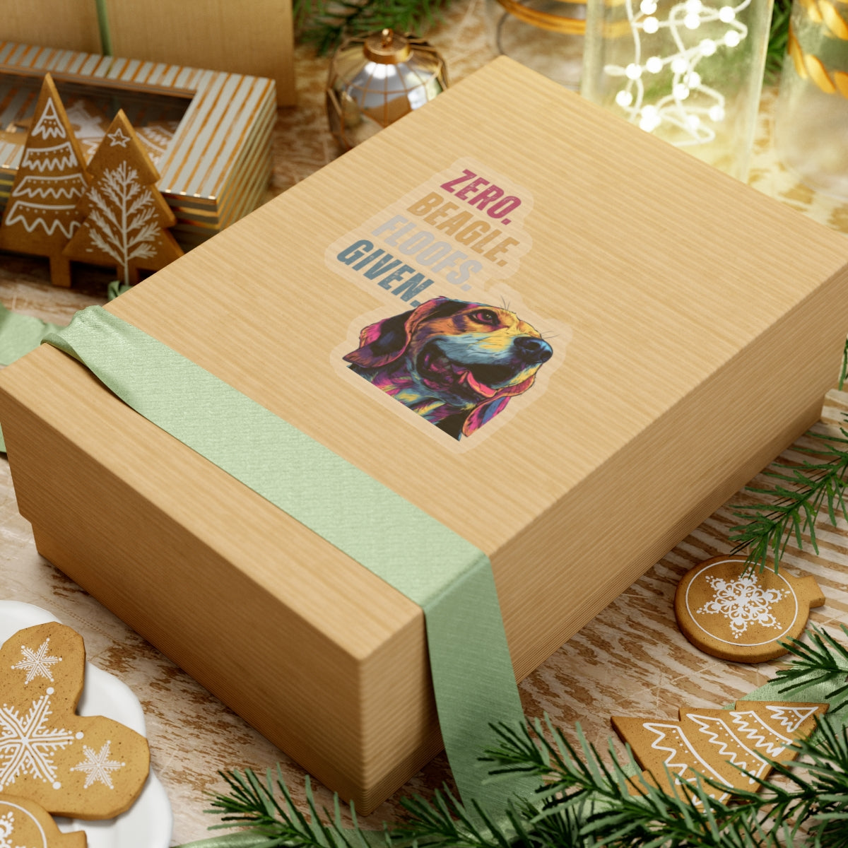 Zero Beagle Floofs Given Sticker | Funny Beagle Vinyl Dog Lover Decal